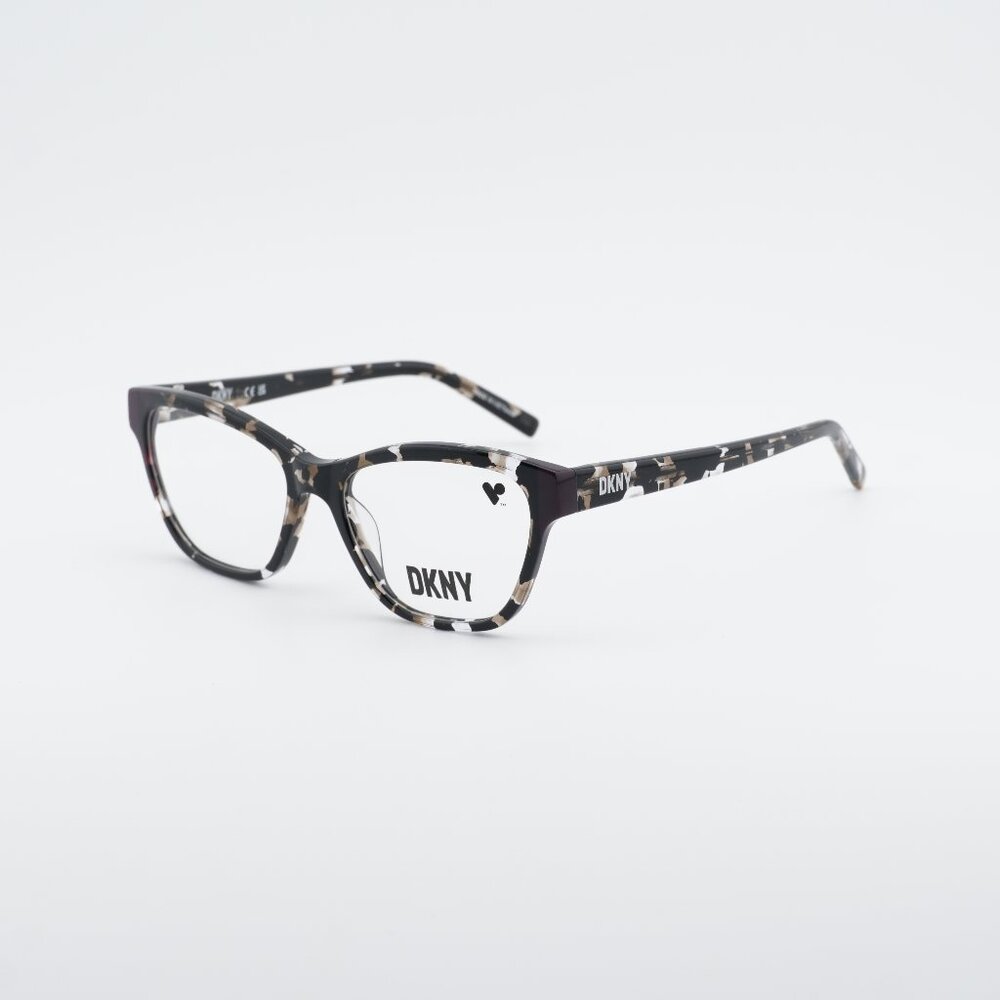 DKNY DK5057 010 Eyeglasses - Black Havana/Plum 53mm Cat Eye Frame